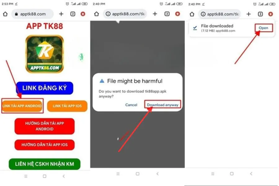 tải app tk88 android